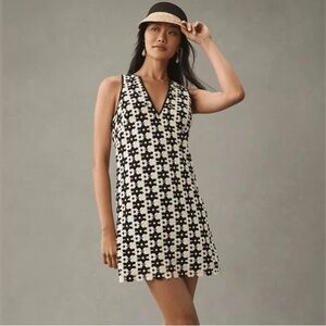 Maeve V-Neck Crochet Shift Dress